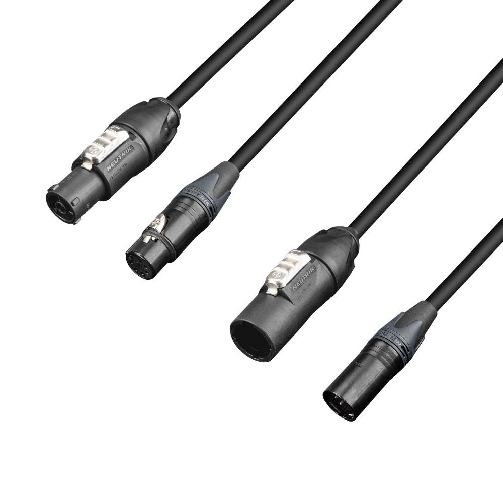 Adam Hall Cables 5 STAR H TCON 5D 0150 - Hybrid Cable | Power &  DMX | Neutrik® XLR 5-pole x TRUE1® | 1.5 m