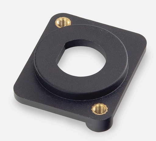 [40-298] CFD BNC ADAPTER PLATE D-series, tapped mounting holes, black