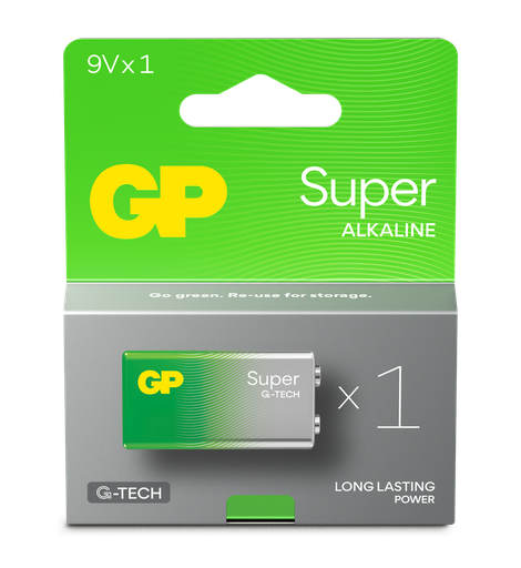 [GP151426] GP Super Alkaline 9V-battery, 1604A/6LF22, 1-pack