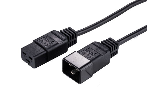 [31038] LinkIT strømkabel C19/C20 svart 0,5m