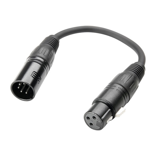 [K3DGF0020] Adam Hall Cables 3 STAR DGF 0020 - Adapter DMX Cable | Adam Hall® XLR 3-pole Female x XLR 5-pole Male | 0.2 m